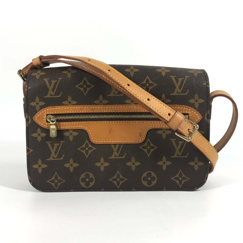 LOUIS VUITTON Brown Monogram Canvas Pochette Shoulder Bag